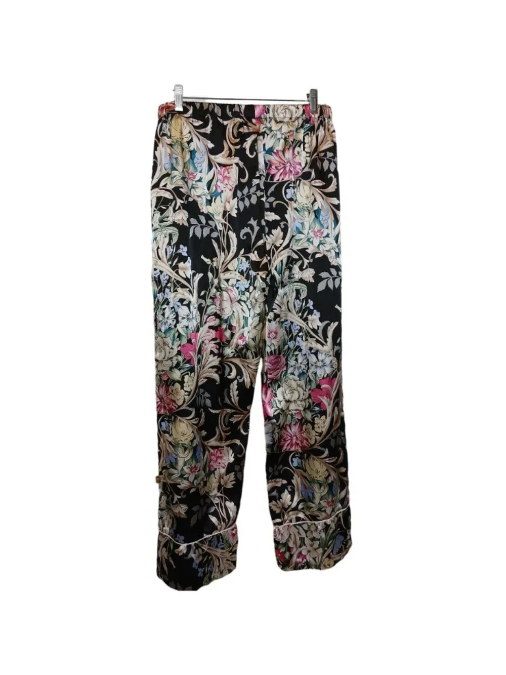 Ekouaer Womens XXL Floral Pajama Set 95% Terylene 5% Spandex Satin Floral #I-8 - Picture 5 of 7